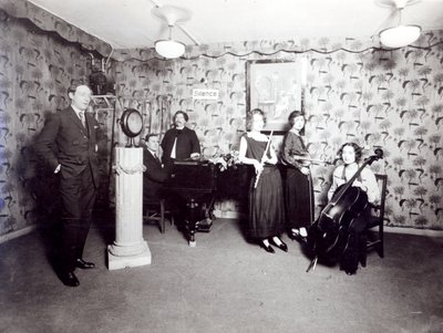 French Radio Recording Studio, c. 1920-30 by French Photographer